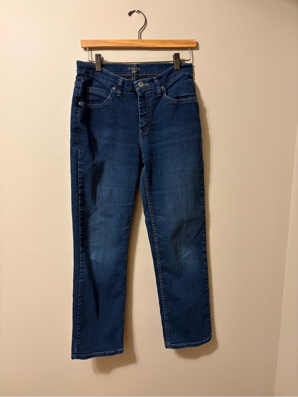 Lee Women’s Straight Jeans in Dark Blue Denim Size 8P